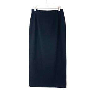 Vintage KGR Collection Black 100% Wool Pencil Column Maxi Skirt Made in USA